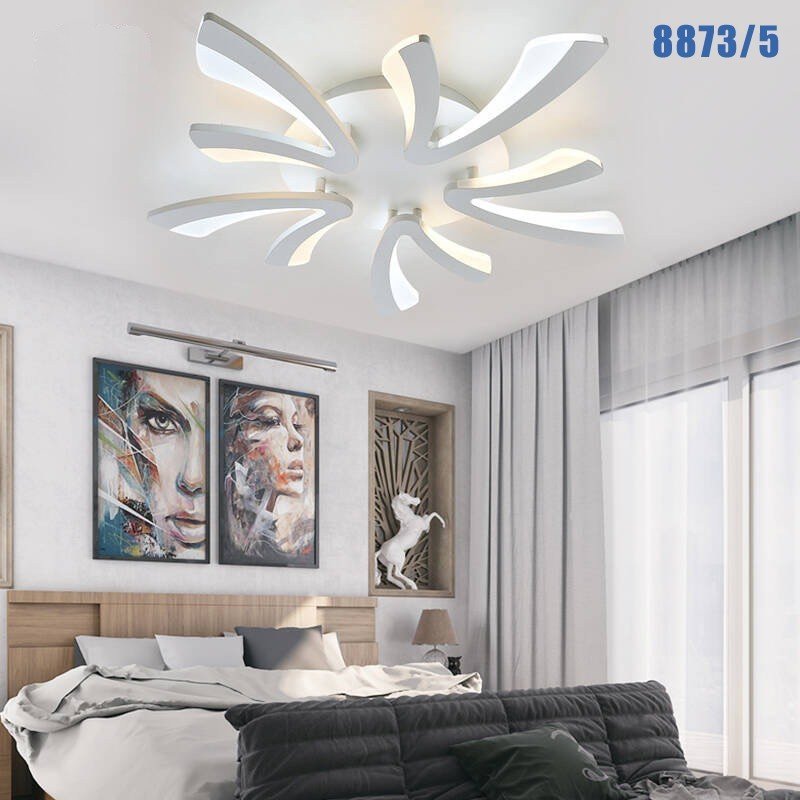 Đèn mâm LED hình hoa ốp trần phòng ngủ