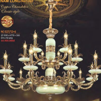 Đèn chùm đồng Nam Long NC 027/12+6