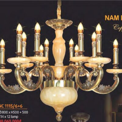 Đèn chùm đồng Nam Long NC 1115/6+6