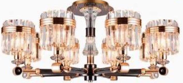 Đèn chùm inox mạ Euroto C-232/8